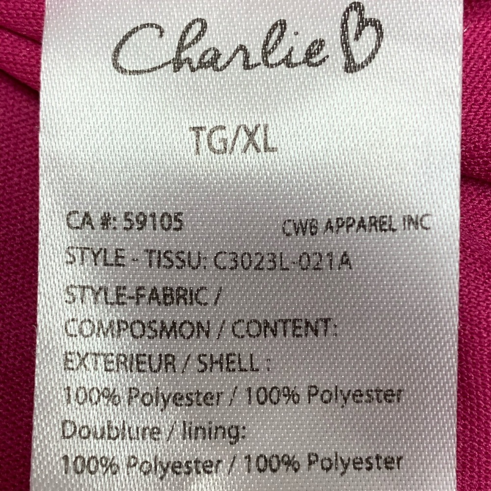 Charlie B Pink Chiffon Dress Size XL - Picture 8 of 13